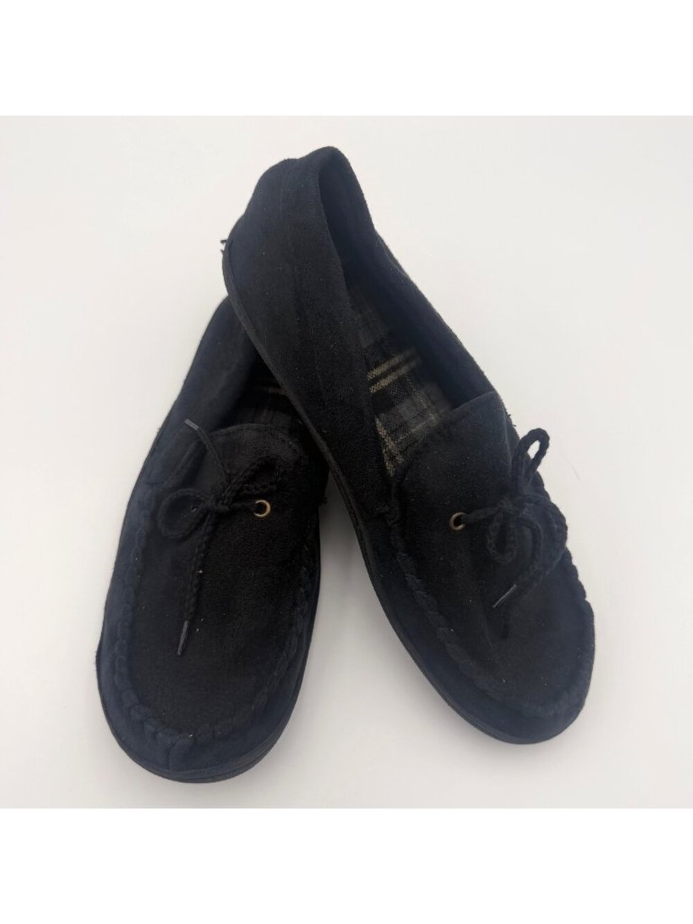 Foamtreads Women’s Black Moccasin House Slippers Size US 9.5-10.5 New